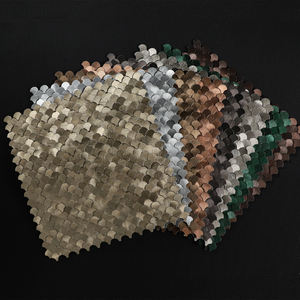 Mattonelle di mosaico di Backsplash in metallo autoadesiva spazzolata alta-bassa verde 3D per la <span class=keywords><strong>cucina</strong></span> - Product Image 5