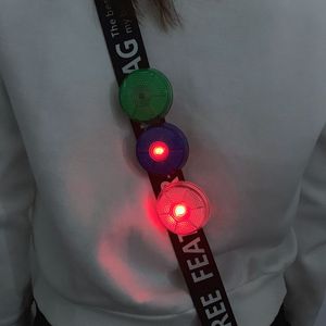Thể thao ngoài trời đêm chạy phản xạ ánh sáng hình tròn nhựa LED Clip ánh sáng xe đạp nhấp nháy LED an toàn cảnh báo ánh sáng - Product Image 6