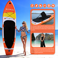 Planche de paddle gonflable portable tout-en-un en PVC Drop Stitch pour sports nautiques, surf, stand-up paddle et pêche