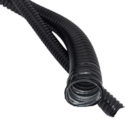Tuyau ondulé fileté étanche JUWANTE JS-167 en acier revêtu de PVC, protection de câble flexible, résistant aux flammes