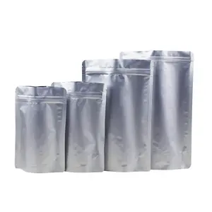 Factory smell proof food storage bag stand up thick aluminum foil pouch mylar bag extra large