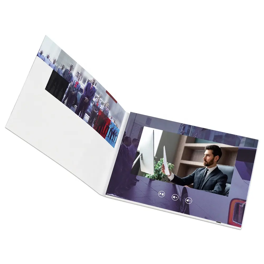 Großhandel Custom A5 7-Zoll-Broschüre Digital karte LCD HD-Bildschirm Video-Broschüre