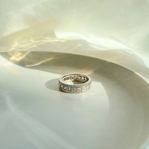 Dylam New Arrivals Fancy Luxury Trendy Double Layered Anniversary Accessories Jewelry Engagement Wedding S925 Silver 5A <b>CZ</b> <b>Rings</b> - Product Image 5