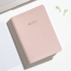 Agenda A6 en cuir PU souple avec logo personnalisé, reliure cousue, couverture rigide, pour étudiants, joli carnet féminin, carnet de notes professionnel - Product Image 5