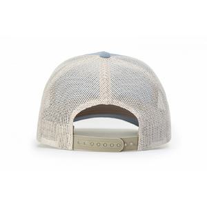 Casquette de camionneur à cinq panneaux en velours côtelé neutre de haute qualité, style vintage hip-hop, personnalisée, bleu ciel à deux tons, en stock - Product Image 3