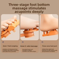 Masseur de pieds automatique, machine de massage électrique pour les pieds avec chaleur infrarouge, thérapie par pétrissage et commandes numériques