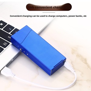Nouvel étui à cigarettes de <span class=keywords><strong>luxe</strong></span> en aluminium pour femmes, lot de 18, avec chargeur USB, briquet intégré et design logo, pour le rangement des cigarettes - Product Image 4