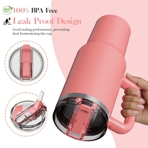 Nouvelle tasse de voyage de concepteur <span class=keywords><strong>gobelet</strong></span> rose en acier inoxydable étanche avec tasse à café sous vide à double couche brevetée - Product Image 2