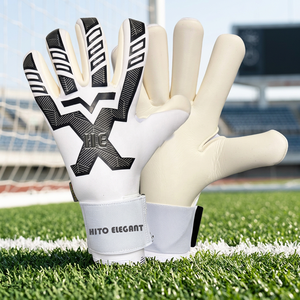 ถุงมือผู้รักษาประตู ยางบาคชานด์ ฉีดขึ้นรูป ยางลาเท็กซ์เต็มนิ้วและฝ่ามือ สายรัดยางยืด ปรับแต่งโลโก้และขนาดได้ - Product Image 2