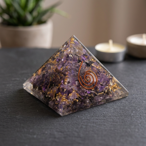 Pirámides de Orgón con Piedras Preciosas de Amatista, Artesanía de Cristal, Protección Contra EMF, Inspiración Feng Shui, Meditación, Precio de Fábrica - Product Image 3