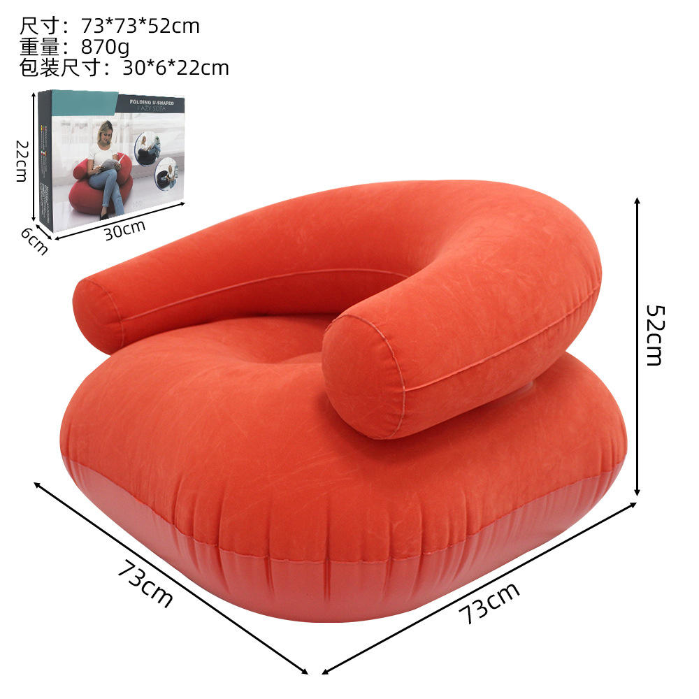 Canapé en forme de U, rouge vif