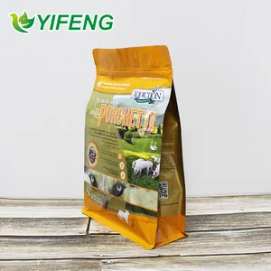 5 Lb 10lb 15lb 20lb 25lb Nhựa Đứng Lên Phẳng Dưới Pet Dog Bao Bì Thực Phẩm Ziplock Túi