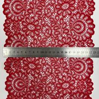 Bordure en dentelle élastique de haute qualité de 22 cm, dentelle plate extensible, accessoires en dentelle pour robe, lingerie, sous-vêtements, vêtements