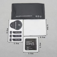 4 en 1 Logo personnalisé OEM Chiffon de nettoyage Sac d'alcool humide Papier absorbant la poussière Protecteur d'écran Kit d'outils de nettoyage pour téléphone et tablette