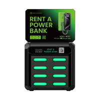 Borne de Recharge Libre-Service 8 Emplacements avec Affichage, Location de Power Banks, Station de Recharge Rapide pour Téléphones Mobiles