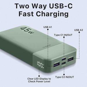 Nhà máy trực tiếp bán Nobis công suất cao nhanh chóng sạc 45 Wát máy tính xách tay ngân hàng điện 20000mAh hỗ trợ pd3.0 + QC3.0 - Product Image 5