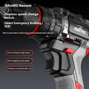 Trapano Elettrico a Impatto Nanwei 120N a Tre Velocità 21V, Utensile Elettrico Portatile Brushless con Batteria al Litio, Trapano Multifunzione - Product Image 3