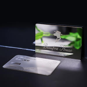 Logo desain bebas kustom NFC kartu bisnis magnetik emas metalik logam kosong - Product Image 2