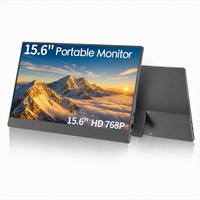Moniteur portable double écran AHXJKA 15,6 pouces 1366x768 HD 60Hz, câble USB-C unique, triple écran pour ordinateur portable et jeux