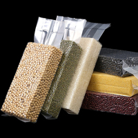 Personnalisé 1kg 2. Sac sous vide transparent en nylon de qualité alimentaire de 10 kg avec poignée portable, résistant à l'humidité, à fond plat, pour emballage de briques de riz