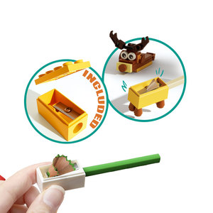 Tự làm xây dựng nhỏ gạch Đồ chơi thiết lập động vật khối bút chì mài cho trẻ em - Product Image 3