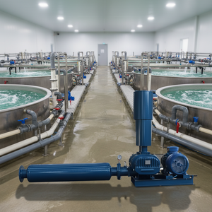 Soplador de Raíces de Tres Lóbulos de Alta Eficiencia 5.5KW, Ahorro de Energía y Bajo Ruido para Aireación de Estanques de Peces en Acuicultura - Product Image 1