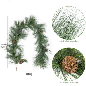Bán buôn Chất lượng cao nhựa nhân tạo <span class=keywords><strong>Pinecone</strong></span> giáng sinh Vòng Hoa tốt nghiệp năm mới trang trí tường treo không thấm nước - Product Image 6
