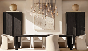 Lustre suspendu de luxe, modèle rectangulaire Rain 54, pour salon et salle à manger, design moderne, produit phare de notre usine. - Product Image 4