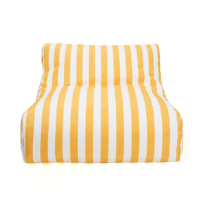 Water-Resistant Anti-UV Outdoor <strong>Bean</strong> <strong>Bag</strong> Lounger Chair <strong>Yellow</strong> White Stripes Beanbag Sun Lounge Pool Floating <strong>Bean</strong> <strong>Bag</strong> Sofa Cover - Product Image 1