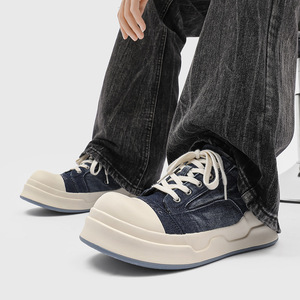 รองเท้าผ้าใบผู้ชายสไตล์เรโทรสปอร์ต ลำลอง ระบายอากาศดี แฟชั่นทันสมัย แบบผูกเชือก กันลื่น ใส่ได้ทุกฤดูใบไม้ผลิ ฤดูร้อน ฤดูหนาว - Product Image 3