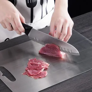 Planche à découper <span class=keywords><strong>Yamato</strong></span> en titane pur à 99,6 %, ensemble de 3 pièces - Écologique, antibactérien, épaisseur 1,5 cm pour une utilisation en cuisine - Product Image 3