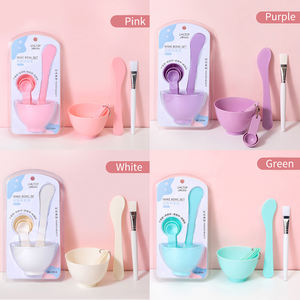 LMLTOP Ensemble de 6 bols en plastique blancs pour masque facial cosmétique DIY grande taille avec spatule D0892 - Product Image 5