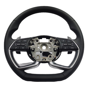 Hyundai Steering <b>Wheel</b> Leather 3 <b>Spoke</b> Classic Style With Multi Function Buttons For Sonata Elantra IX25 - Product Image 1