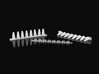 Microtubes de laboratoire 0,1 ml PCR 8 bandes transparentes blanches givrées avec bouchon intégré