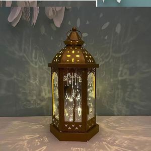 โคมไฟเหล็ก LED แบบตะเกียงตะเกียงสไตล์ตะวันออกกลางใหม่ งานฝีมือ ของตกแต่งบ้าน - Product Image 6