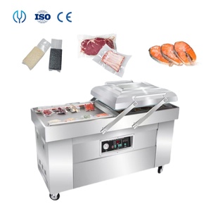 Scelleuse <span class=keywords><strong>sous</strong></span> <span class=keywords><strong>vide</strong></span> industrielle DZ-400/600/800 à double chambre pour emballage de viande alimentaire Machine à sceller <span class=keywords><strong>sous</strong></span> <span class=keywords><strong>vide</strong></span> pour fruits de mer riz saucisse steak - Product Image 1