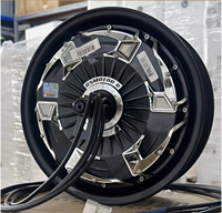 Moteur QS 4ème Génération, Moteur de moyeu 12 pouces 5000W, 45H aimants, axe de 18mm, sortie 4 fils, double capteurs Hall, jante 3.5J