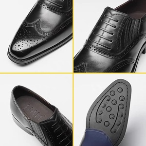 Último producto: zapatos formales para hombre: zapatos de cuero Oxford de negocios antideslizantes de alta calidad en fiestas de hombre a precio al por mayor - Product Image 6