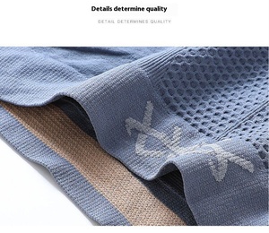 Caleçon taille moyenne respirant sans couture pour hommes grande taille 5D pantalon magnétique magique à haute élasticité tricoté anti-humidité - Product Image 4