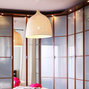 Alta calidad hecha a mano Japonesa Moderna minimalista Chino Europeo Industrial/lámpara colgante de mediados de siglo papel tejido Natural Ratán - Product Image 4