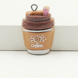 Cartoon Harz Kaffee maschine Schlüssel bund Creme Kleber Haarschmuck Stirnband Harz Nail Art Charms Dekorationen Bulk Supply - Product Image 5