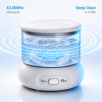 Nettoyeur à ultrasons pour appareils dentaires en verre 24W, étanche IPX6, modes 5 et 10 minutes pour aligneurs, prothèses dentaires et bijoux