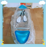 Vente flash Kayak transparent en plastique pour sports nautiques en plein air, kayak d'eau claire