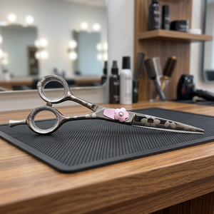 Ciseaux de coiffure professionnels en acier inoxydable J2, lame tranchante, manche moyen, pour droitiers - Product Image 3