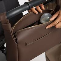 Vente en gros de sac à langer en cuir PU pour bébé, organisateur de poussette pour maman glacière personnalisée, fourre-tout, porte-biberon