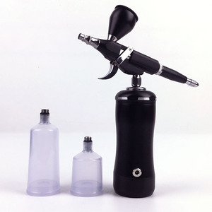 Ensemble d'aérographes à alimentation par gravité, double action, vitesse réglable, pompe à air électrique portable pour œuvres d'art, distance de pulvérisation de 100 à 150mm - Product Image 1