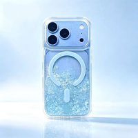 Coque magnétique en TPU à paillettes effet sable mouvant Dopamine pour iPhone 18 Pro Max, avec grande découpe pour objectif, antichoc, pour femmes