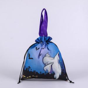 Custom RPET Non Woven Holiday Gift Bag Kids Sublimation Drawstring <b>Backpack</b> - Product Image 1