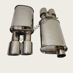 Punta universal 2,5 "Entrada/3,5" Resonador de salida para silenciador de escape con válvula de vacío de coche con acero inoxidable 304 - Product Image 5