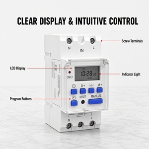 Minuteur électronique programmable hebdomadaire CNFLY AHC30A avec couvercle transparent, fonction de retard de 24 heures, alimenté par piles - Product Image 3